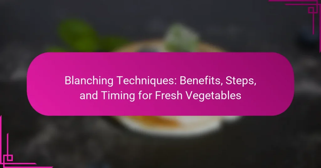 Blanching Techniques: Benefits, Steps, and Timing for Fresh Vegetables