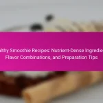 Healthy Smoothie Recipes: Nutrient-Dense Ingredients, Flavor Combinations, and Preparation Tips