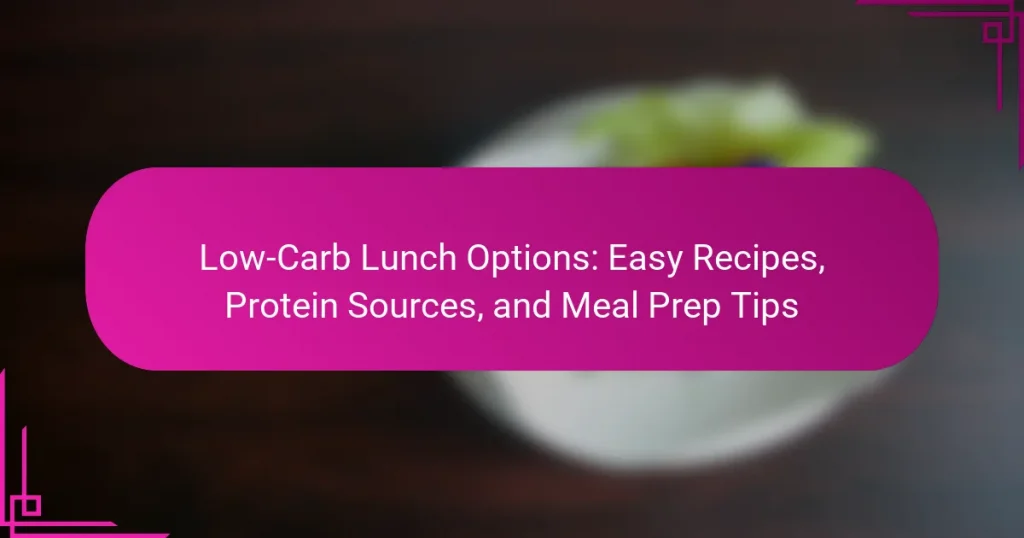 Low-Carb Lunch Options: Easy Recipes, Protein Sources, and Meal Prep Tips