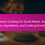 Pressure Cooking for Quick Meals: Safety Tips, Ingredients, and Cooking Duration