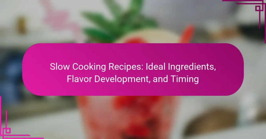Slow Cooking Recipes: Ideal Ingredients, Flavor Development, and Timing