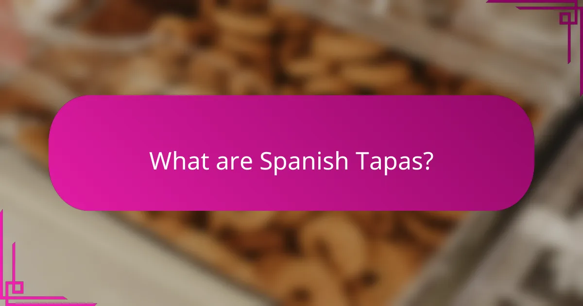 What are Spanish Tapas?